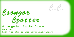 csongor czotter business card